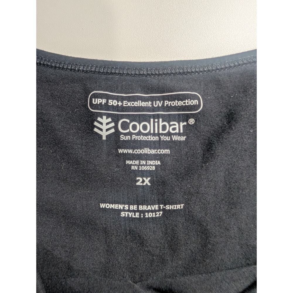 Coolibar Top‎ Womens 2X Black Be Brave LS T-Shirt UPF50 - Picture 6 of 10